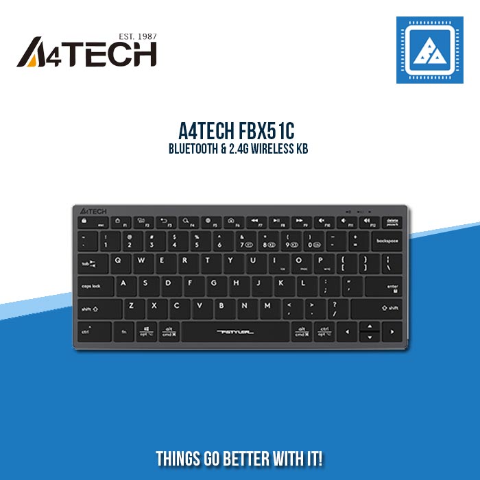 A4TECH FBX51C FSTYLER BLUETOOTH & 2.4G WIRELESS COMPACT KEYBOARD (GRAY) A4TECH FBX51C FSTYLER BLUETOOTH & 2.4G WIRELESS COMPACT KEYBOARD (GRAY)